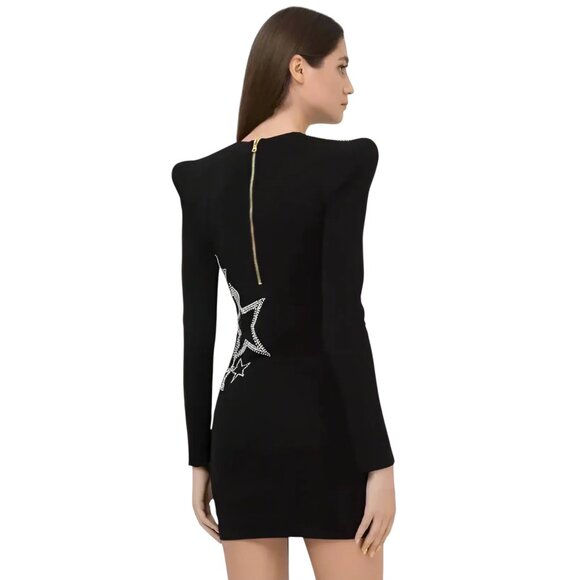 Balmain Runway embellished-star fitted dress Size 38 FR, S/M US With Tags - Picture 15 of 16